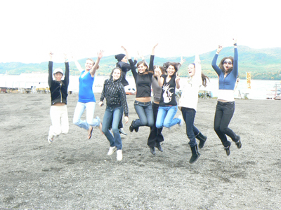 we are at Lake Yamanaka!!