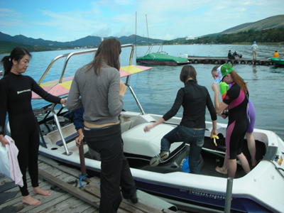 we are going to do wake board ♪〜